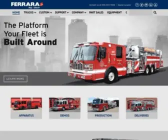 Ferrarafire.com(Ferrara Fire Apparatus) Screenshot