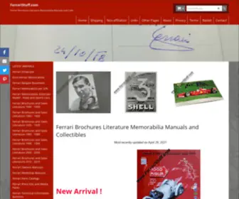 Ferraristuff.com(Ferrari Brochures Literature Memorabilia Manuals and Collectibles) Screenshot