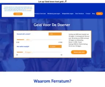 Ferratum.nl(Een Ferratum Minilening) Screenshot