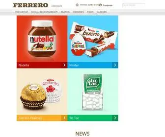 Ferrero.com(Ferrero Group Corporate Website) Screenshot