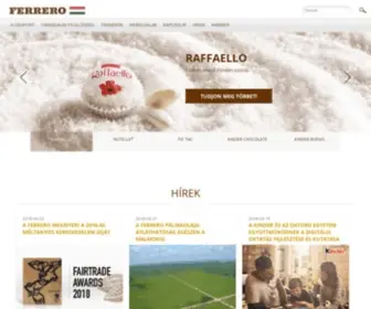 Ferrero.hu(Ferrero Magyarország) Screenshot