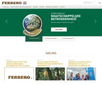 Ferrero.nl(Ferrero Nederland) Screenshot
