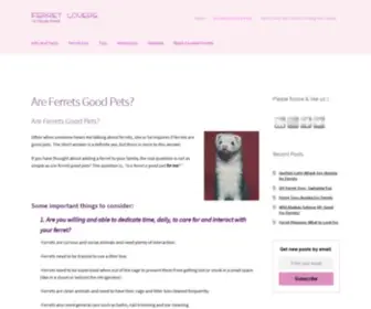 Ferretlover.com(Ferret Lovers) Screenshot