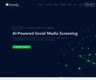 Ferretly.com(Social media background screening) Screenshot