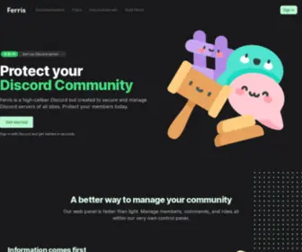 Ferris.gg(A Discord bot for protecting your community) Screenshot