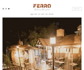 Ferrorestaurant.com(FERRO Restaurant) Screenshot