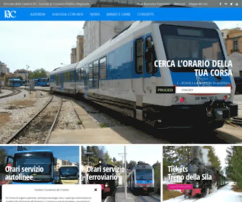 Ferroviedellacalabria.it(Azienda per il Trasporto Pubblico Regionale in Calabria) Screenshot