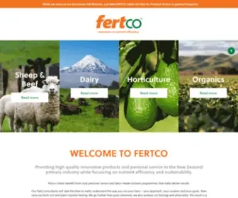 Fertco.co.nz(Efficient Fertilisers for Stock Farming and Horticulture) Screenshot