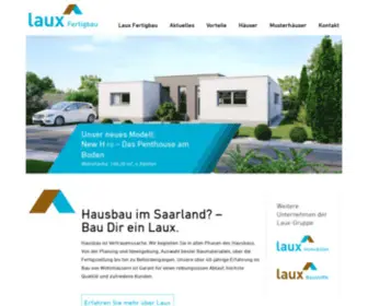 Fertigbau-Laux.de(Hausbau im Saarland mit dem Bauunternehmen Laux Fertigbau) Screenshot