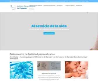 Fertilidadlaciguena.es(Instituto ginecológico y clínica de fertilidad en Madrid) Screenshot