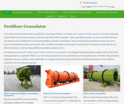 Fertilizergranulatorfactory.com(The new developed fertilizer granulator) Screenshot