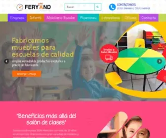 Feryand.com(Fabricante de Mobiliario Escolar en Puebla) Screenshot