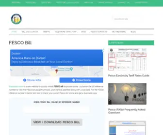 Fescobills.com(FESCO Bill) Screenshot