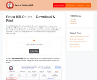 Fescobills.pk(FESCO Online BillDownload) Screenshot