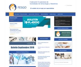 Fesgo.org.ec(Federación Ecuatoriana de Sociedades De Ginecología y Obstetricia) Screenshot