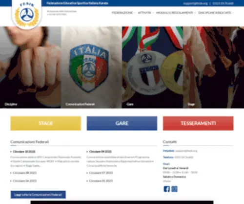 Fesik.org(Federazione Educativa Sportiva Italiana Karate) Screenshot