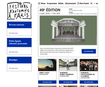Festival-Automne.com(Festival d'Automne) Screenshot