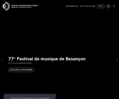 Festival-Besancon.com(Festival international de musique) Screenshot