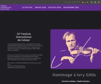 Festival-Colmar.com(Festival international de Colmar) Screenshot