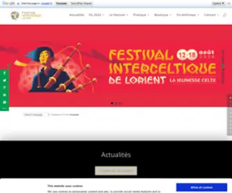 Festival-Interceltique.bzh(Le Festival Interceltique de Lorient en Bretagne Sud) Screenshot