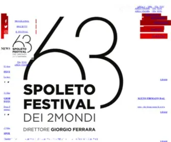 Festivaldispoleto.com(Festival dei due mondi) Screenshot