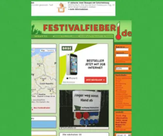 Festivalfieber.de(Festivals in Deutschland & Europa) Screenshot