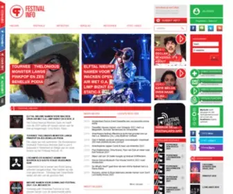 Festivalinfo.nl(Alle festivals en festival nieuwtjes op een rij) Screenshot