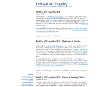 Festivaloffrugality.com(Festival of Frugality) Screenshot