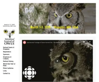 Festivalofowls.com(International Festival of Owls) Screenshot