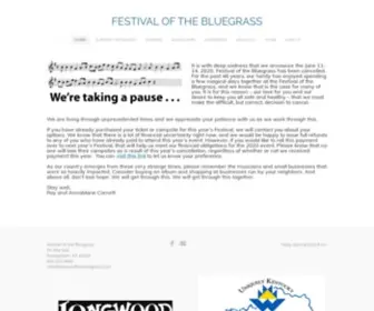 Festivalofthebluegrass.com(FESTIVAL OF THE BLUEGRASS) Screenshot