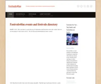 Festivals4Fun.com(Festivals4fun events and festivals directory) Screenshot