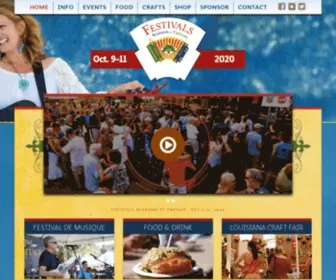 Festivalsacadiens.com(Festivals Acadiens et Créoles) Screenshot