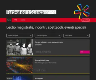 Festivalscienza.online(Festival della Scienza online) Screenshot