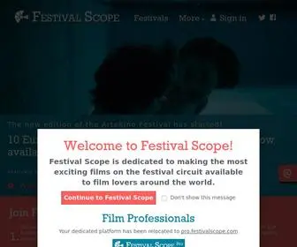 Festivalscope.com(Festival Scope) Screenshot