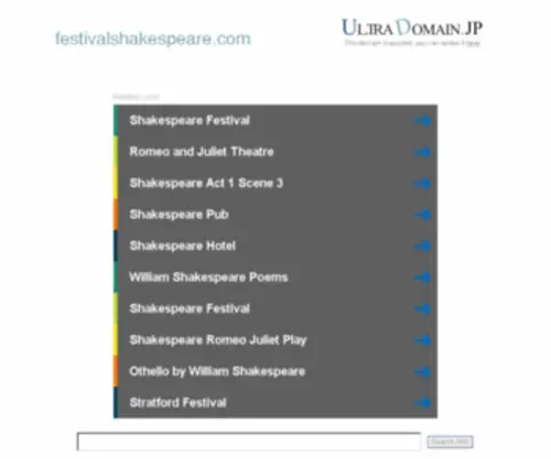 Festivalshakespeare.com(X Festival Shakespeare) Screenshot