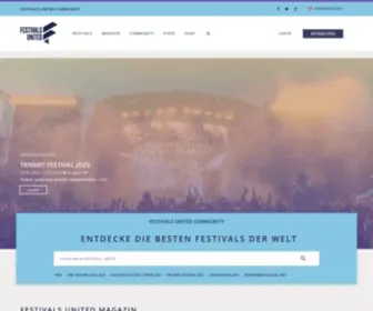 Festivalsunited.com(Festivals United Community) Screenshot