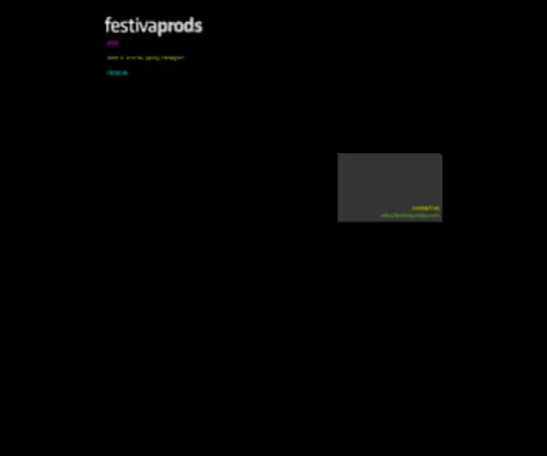 Festivaprods.com(Web, Application Development, Design) Screenshot