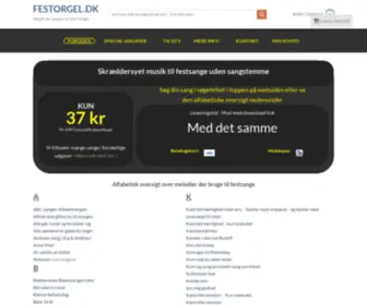 Festorgel.dk(Skræddersyet musik til festsange med skålpause) Screenshot