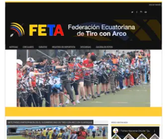 Feta.org.ec(Federación Ecuatoriana de Tiro con Arco) Screenshot