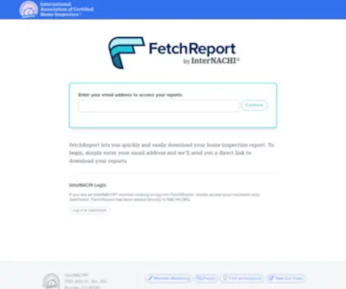 Fetchreport.com(InterNACHI®) Screenshot