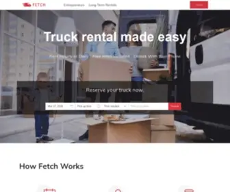 Fetchtruck.com(Truck Rental By The Hour or Day) Screenshot