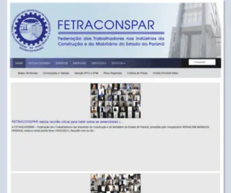Fetraconspar.org.br(FEDERAÇÃO DOS TRABALHADORES NAS INDÚSTRIAS DA CONSTRUÇÃO E DO MOBILIÁRIO DO ESTADO DO PARANÁ) Screenshot