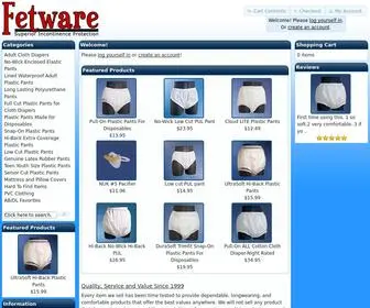 Fetware.com(Fetware Products Superior Incontinence Protection) Screenshot