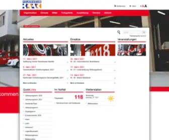 Feuerwehr-Baar.ch(Feuerwehr Baar Online) Screenshot