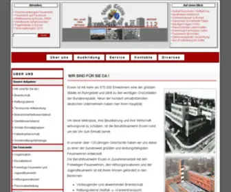 Feuerwehr-Essen.com(Feuerwehr Stadt Essen) Screenshot