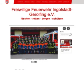 Feuerwehr-Gerolfing.de(Startseite Freiwillige Feuerwehr Ingolstadt) Screenshot