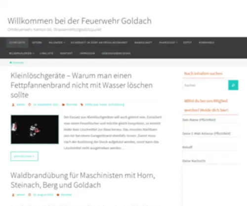 Feuerwehr-Goldach.ch(Feuerwehr Goldach) Screenshot