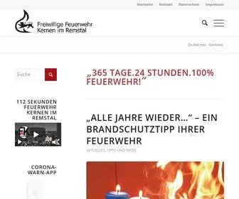 Feuerwehr-Kernen.de(Feuerwehr Kernen im Remstal) Screenshot