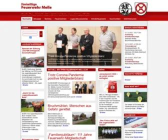 Feuerwehr-Melle.de(Die Feuerwehr Melle im Landkreis Osnabrück (Niedersachsen)) Screenshot