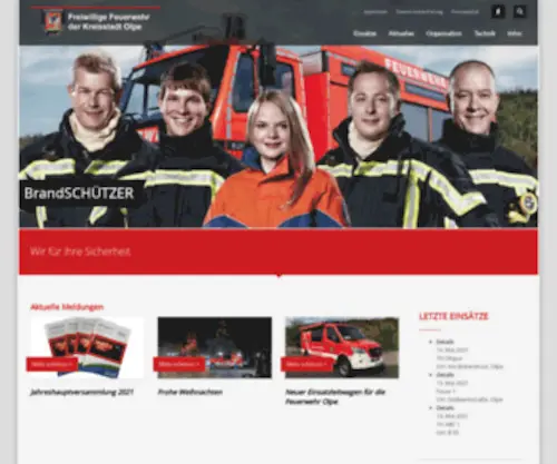 Feuerwehr-Olpe.de(Freiwillige Feuerwehr Olpe) Screenshot